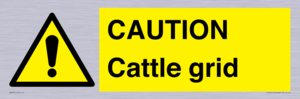 CAUTION Cattle grid